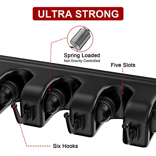 Broom Holder Wall Mount (Black)