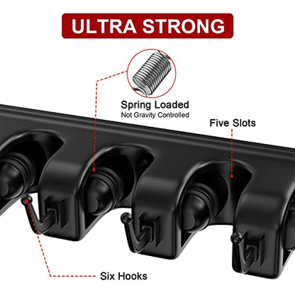 Broom Holder Wall Mount (Black)