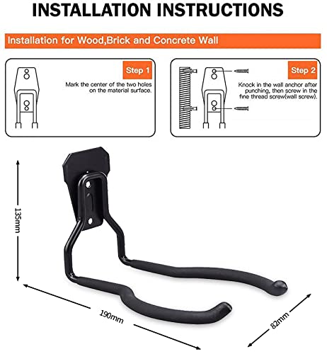 2Pcs Leaf Blower Hanger for Garage (U-Type)