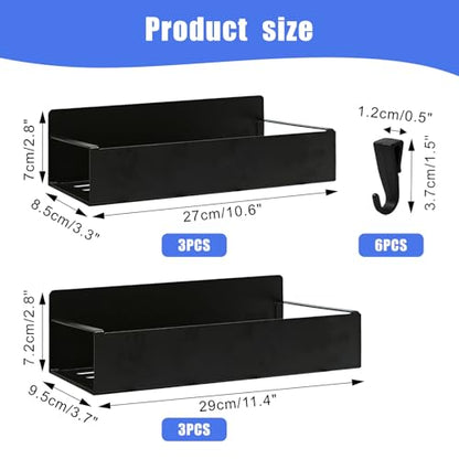 6 Pcs Magnetic Aerosol Spray Can Holder (Black-6pcs)