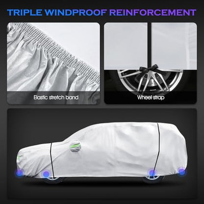 Car Cover Custom Fit for Honda CRV 1997 (Fit for Toyota RAV4 / Honda CRV Silver)