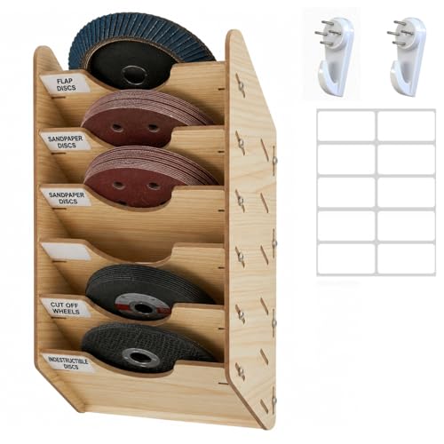 6 Tier Hanging Wooden Sandpaper Storage Holder (6-Tier / 1 Set)