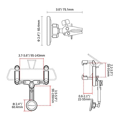Car Rearview Mirror Magnetic Phone Mount Holder for MagSafe (Car Rearview Mirror or Vent)