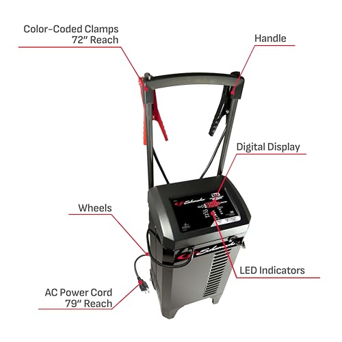Wheeled 6A Car Battery Charger & Maintainer (6/12V 40/250A)