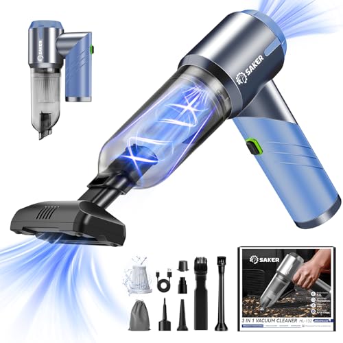 Handheld Car Vacuum Portable Cordless17000Pa HL132 Blue (Blue)
