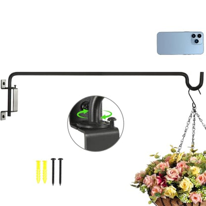 24Inch Swivel Plant Hanger (Black / 24in-2-U-Swivel)