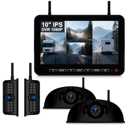 1080P 10" Wireless 4 Backup Camera System for Furrion Pre (10" 4-Cam)