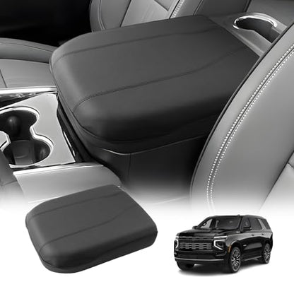 2025 2026 Suburban Tahoe Center Console Cover Compatible with 2025 2026 Chevy Suburban Tahoe Accessories Armrest Cover Armrest Console Cover (2025 2026 Suburban Tahoe Thin Black)