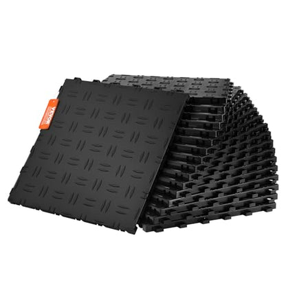 Garage Floor Tiles 12 x 12 x 0.53 inch (25 Pack Tile / Black)