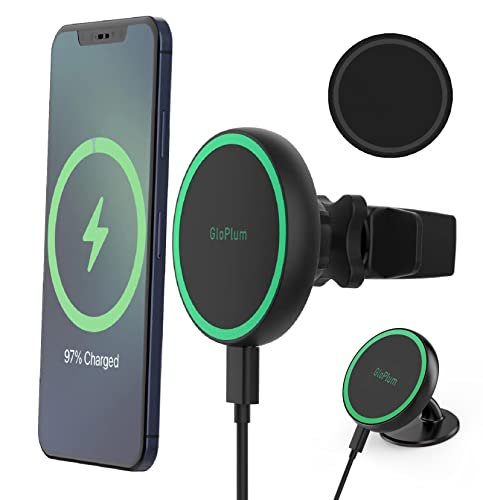 Magnetic Wireless Car Charger Mount Compatible with Magsafe iPhone 15