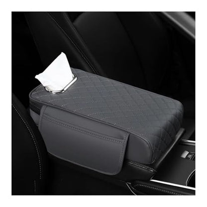 Memory Foam Car Armrest Cushion 2025 New Car Center Console Cushion Pad Car Truck Armrest Cover Auto Center Console Lid Center Armrest Cover Car Console Armrest Organizer Storage (Grey)