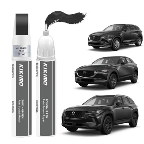 for Mazda Touch Up Paint (Jet Black Mica(41W) for 2014-2025 CX-5/2020-2026 CX-30/2023-2026 CX-50/2025-2026 CX-70/2024-2026 CX-90/2014-2026 MAZDA3/2014-2025 MX-5 Miata/2014-2021 MAZDA6/2016-2021 CX-3/2023 CX-9/2015 MAZDA2/2013-2017 MAZDA5)
