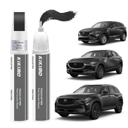 for Mazda Touch Up Paint (Jet Black Mica(41W) for 2014-2025 CX-5/2020-2026 CX-30/2023-2026 CX-50/2025-2026 CX-70/2024-2026 CX-90/2014-2026 MAZDA3/2014-2025 MX-5 Miata/2014-2021 MAZDA6/2016-2021 CX-3/2023 CX-9/2015 MAZDA2/2013-2017 MAZDA5)
