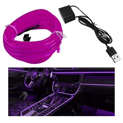 EL Wire Interior Car LED Strip Lights (Purple)