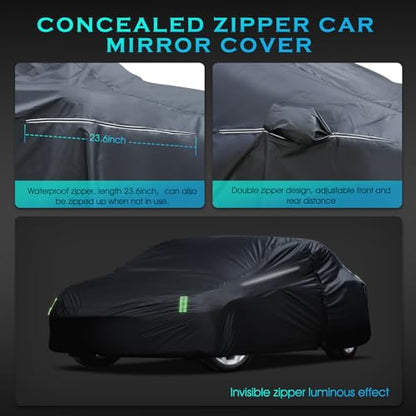 Car Cover Waterproof All Weather for Automobiles (A3 Fit Seden Length 189 to 198 inch)