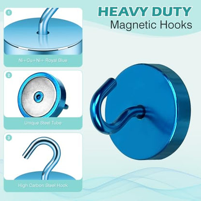 Magnetic Hooks Steel Tube Design for Cruise (Royalblue / 100lb Magnetic Hooks)