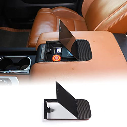 Car Armrest Hidden Storage Box Compatible with Toyota Tundra 2014 (Carbon Fiber Pattern)
