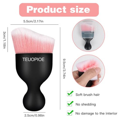 Car Detailing Brush for Interior Dusting and Air Vents (Pink)