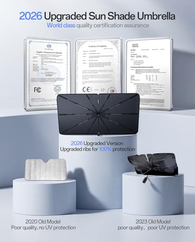 Car Windshield Sun Shade Umbrella for Model Y 2020~2026 (For Tesla / For Model Y 2020~2026)