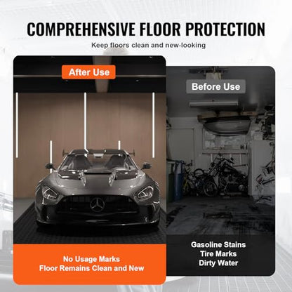 Diamond Plate Rubber Flooring Roll (120.7"L x 48.7"W x 0.1"Th)