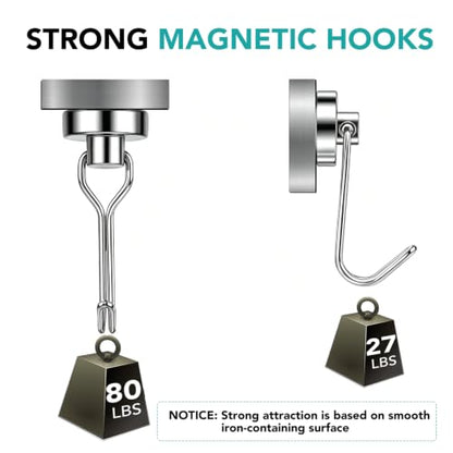 Magnetic Hooks (Silver / 0.98in)