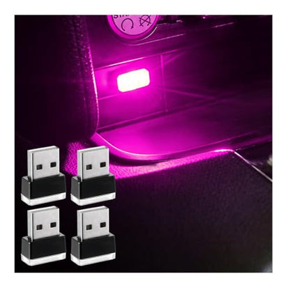 4 PCS USB LED Car Interior Atmosphere Lamp (Purple)