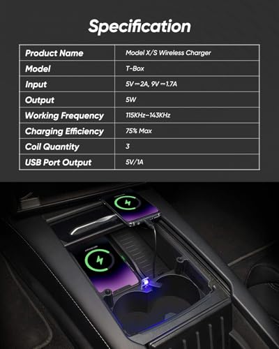 for Tesla Model S & Model X Wireless Charger Phone Pad 2016