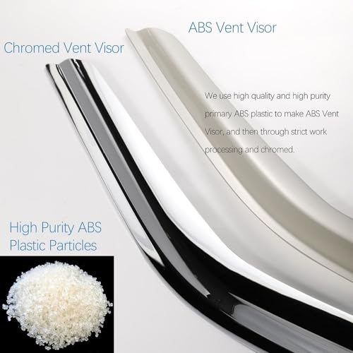 Extra Durable Outside Chrome Window Visor for 2013 (2013-2019 Ford Escape(Chrome))