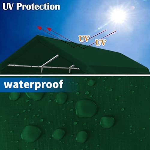 10'x20' Carport Canopy Replacement Cover Green (Green / 10'x20')