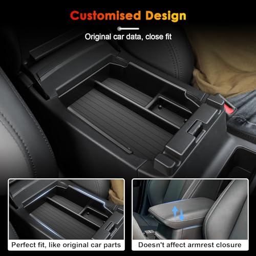 Updated) for 2026 Subaru Outback Center Console Organizer Tray for 2026 Outback Armrest Box Secondary Storage Box Insert Compartment Subaru Outback Accessories