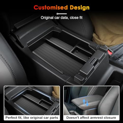 Updated) for 2026 Subaru Outback Center Console Organizer Tray for 2026 Outback Armrest Box Secondary Storage Box Insert Compartment Subaru Outback Accessories