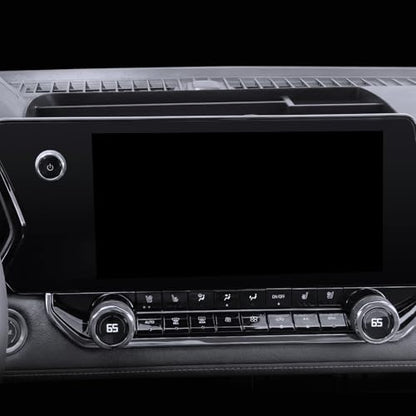 for Colorado Dashboard Console Organizer 2023 2024 2025 2026 Chevy Colorado& GMC Canyon Accessories Behind Screen Organizer Storage Box Console Dash Tray with Phone Holder (for 2023-2026 Colorado/Canyon)