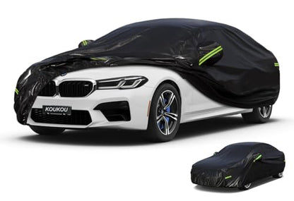 Waterproof Car Cover All Weather (A4-Fit Sedan length (193" to 208") / black)