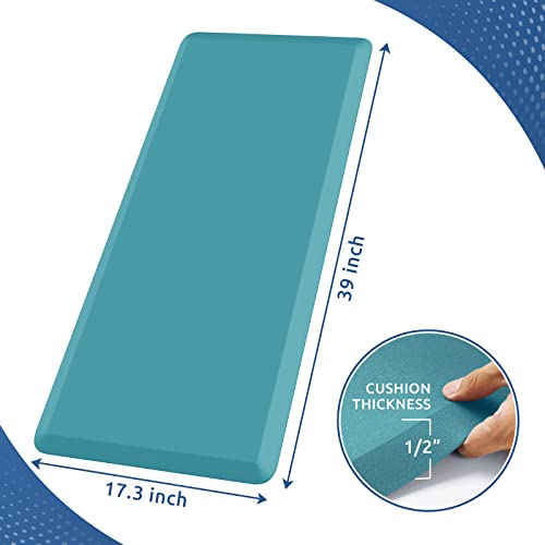 Kitchen Mat Cushioned Anti Fatigue Rug Standing and Comfort Floor Mats (Green / 39"L x 17.3"W x 0.5"Th)
