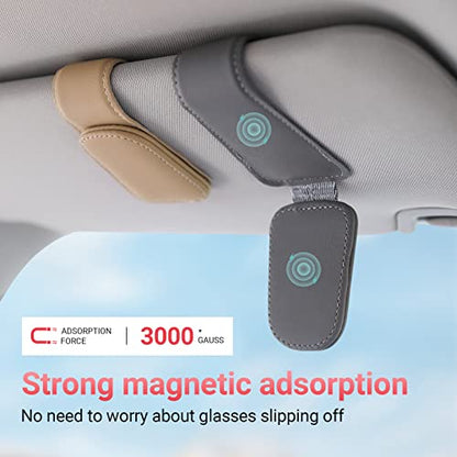 Sunglass Holder for Car Sun Visor Sunglasses Clip Car accessories (Gray)