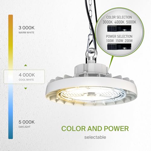 200W LED High Bay UFO Lighting (White)