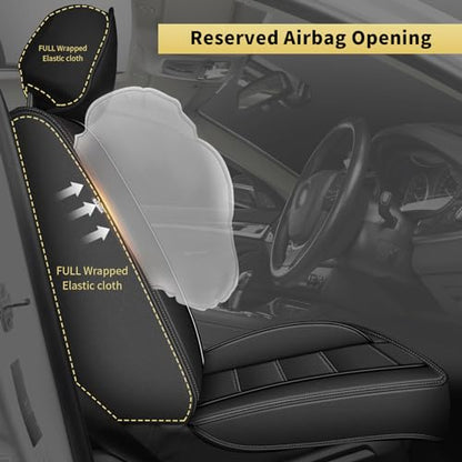 Custom Fit for Ford Ranger Seat Covers 2026 2025 (5 Seats #017 Black)