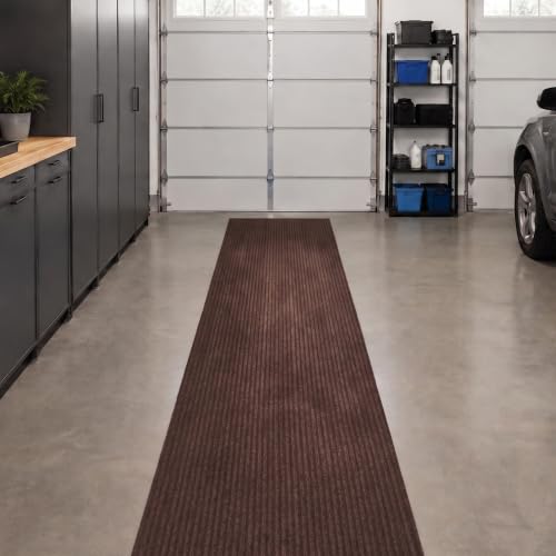 3x42 Hallway Runner Rug (Brown / 2'7" x 42' (Runner))