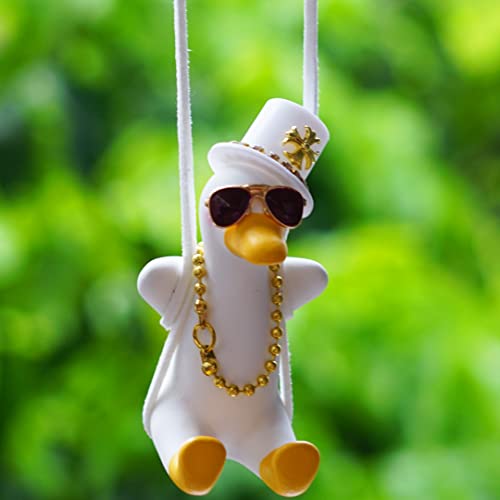 Funny Swinging Duck Car Mirror Hanging Ornament (Q)