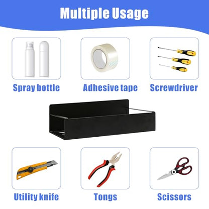 6 Pcs Magnetic Aerosol Spray Can Holder (Black-6pcs)