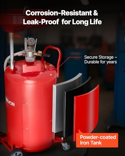 21 Gallon Waste Oil Drain Tank (20.1 x 20.1 x 66.1 in)