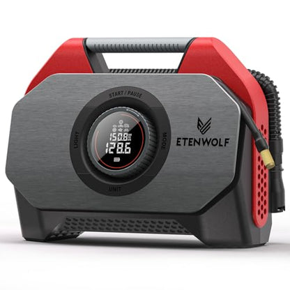S6SE Tire Inflator Portable Air Compressor (Red / 15600 mAh)