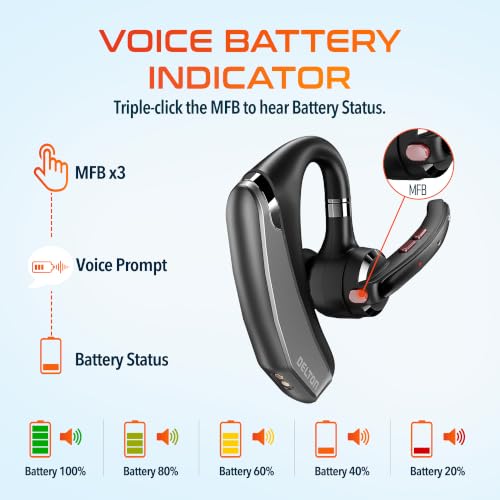 95X Bluetooth Mono Computer Headset with Charging Case