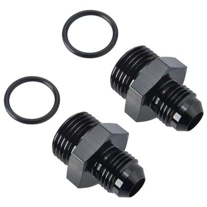 4AN Male Flare to 6AN ORB O (4AN to 6AN ORB / Black - 2PCS)