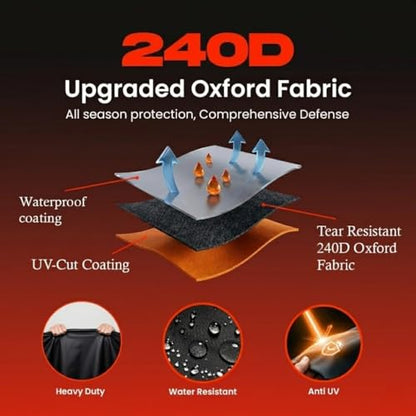 240D Heavy Duty Motorcycle Cover Fits up to 96" (96.5 Inch)