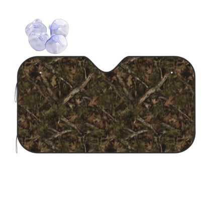 Camouflage Hunting Car Windshield Sunshade Front Window Sun Visor Protector Foldable Shield Cover for Truck SUV (White4 / Small)