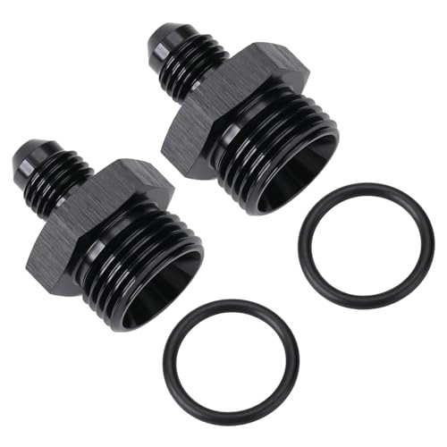 4AN Male Flare to 8AN ORB O (4AN to 8AN ORB / Black - 2PCS)