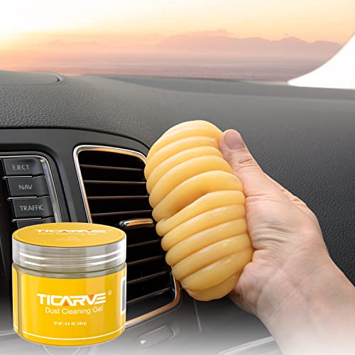 Car Cleaning Gel Car Detailing Putty Car Cleaning Putty Gel Auto Detailing Tools Car Interior Cleaner Car Cleaning Kits Cleaning Slime Keyboard Cleaner Yellow (Yellow)