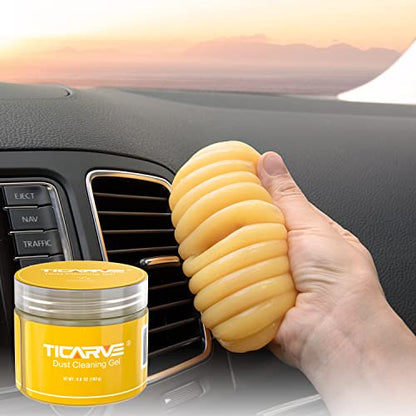Car Cleaning Gel Car Detailing Putty Car Cleaning Putty Gel Auto Detailing Tools Car Interior Cleaner Car Cleaning Kits Cleaning Slime Keyboard Cleaner Yellow (Yellow)