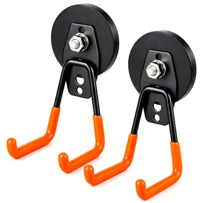 Magnetic Hooks Heavy Duty (2.6in Magnet M Red Hooks 2PCS)